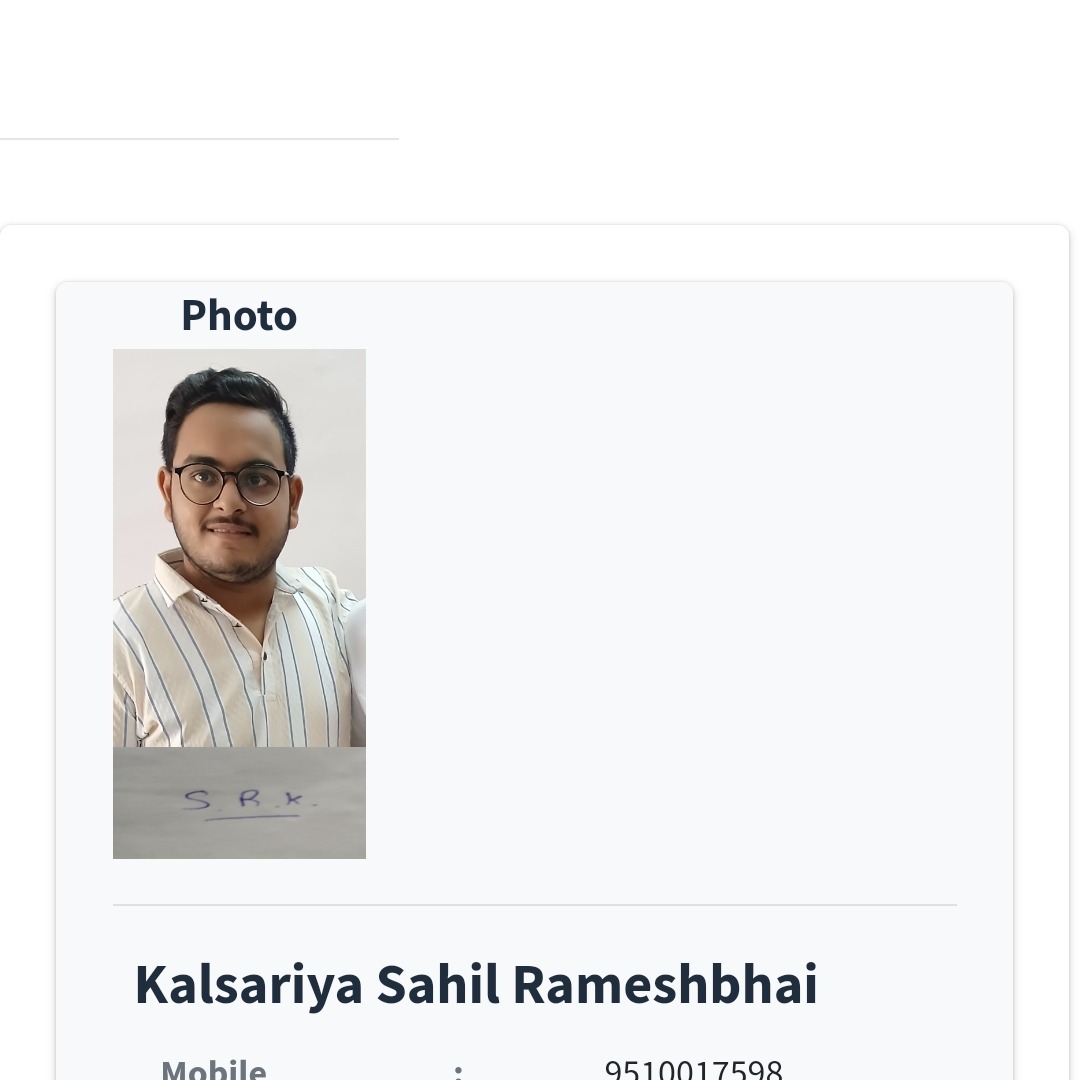 Kalsariya sahil rameshbhai