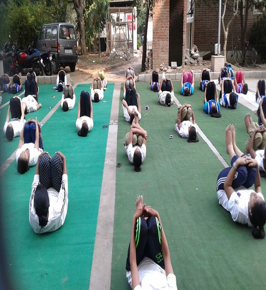 Daulat Ram College Yoga Day photo 11