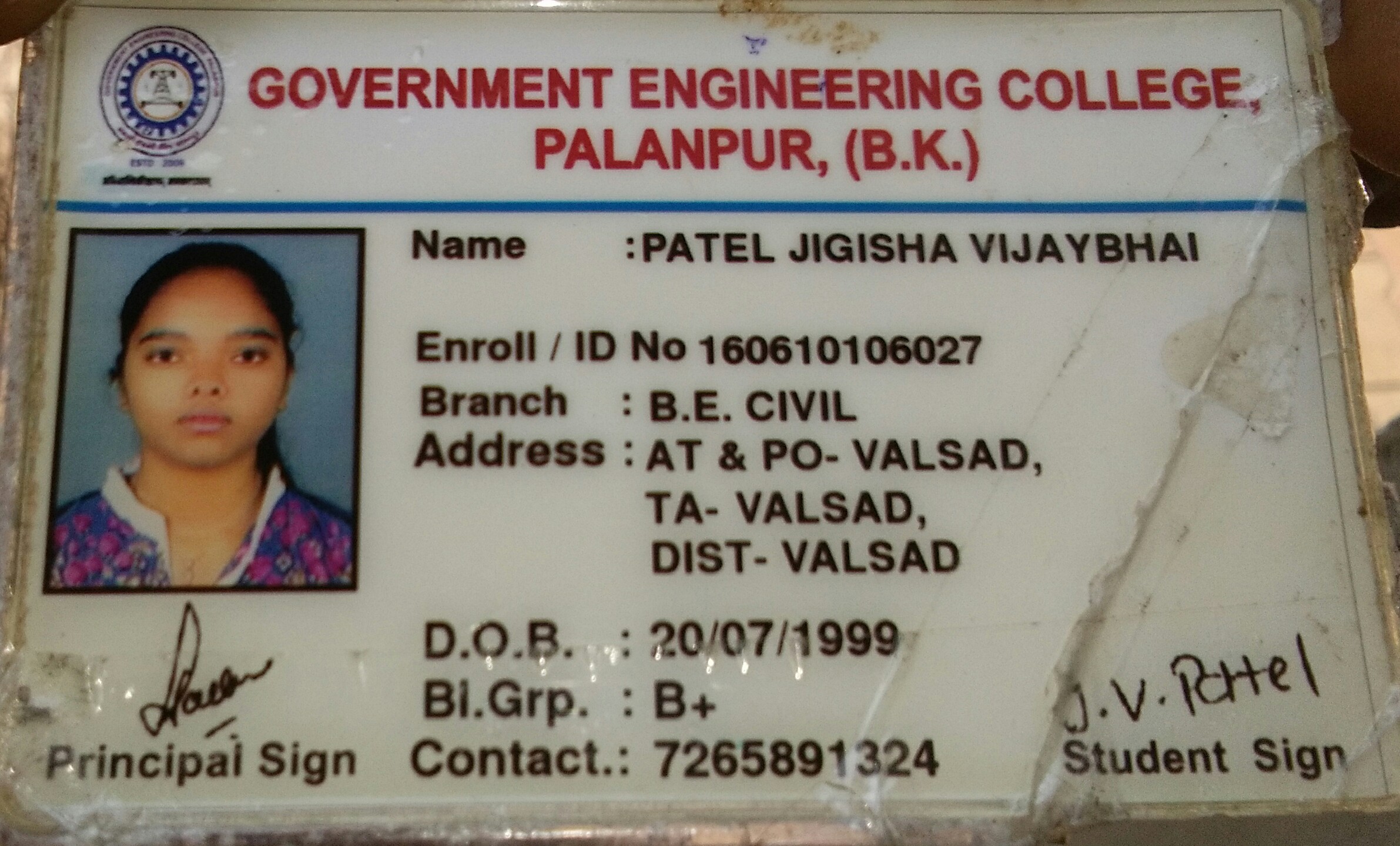 Patel Jigishaben Jayeshbhai