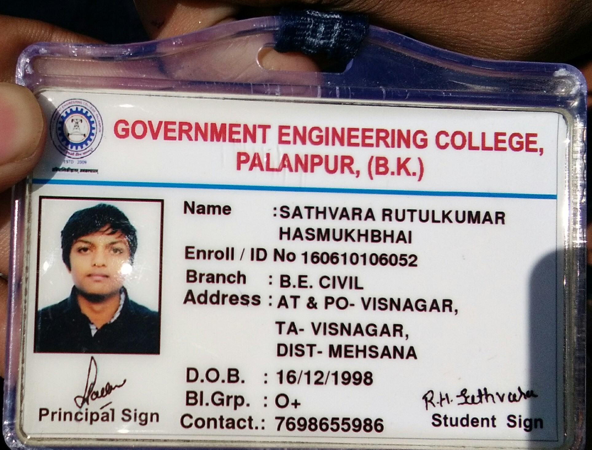 Sathavar Rutulkumar Hasmukhbhai