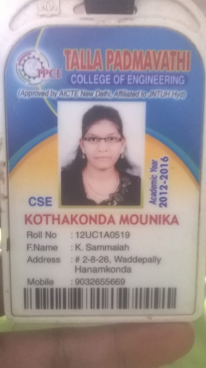 KOTHAKONDA MOUNIKA
