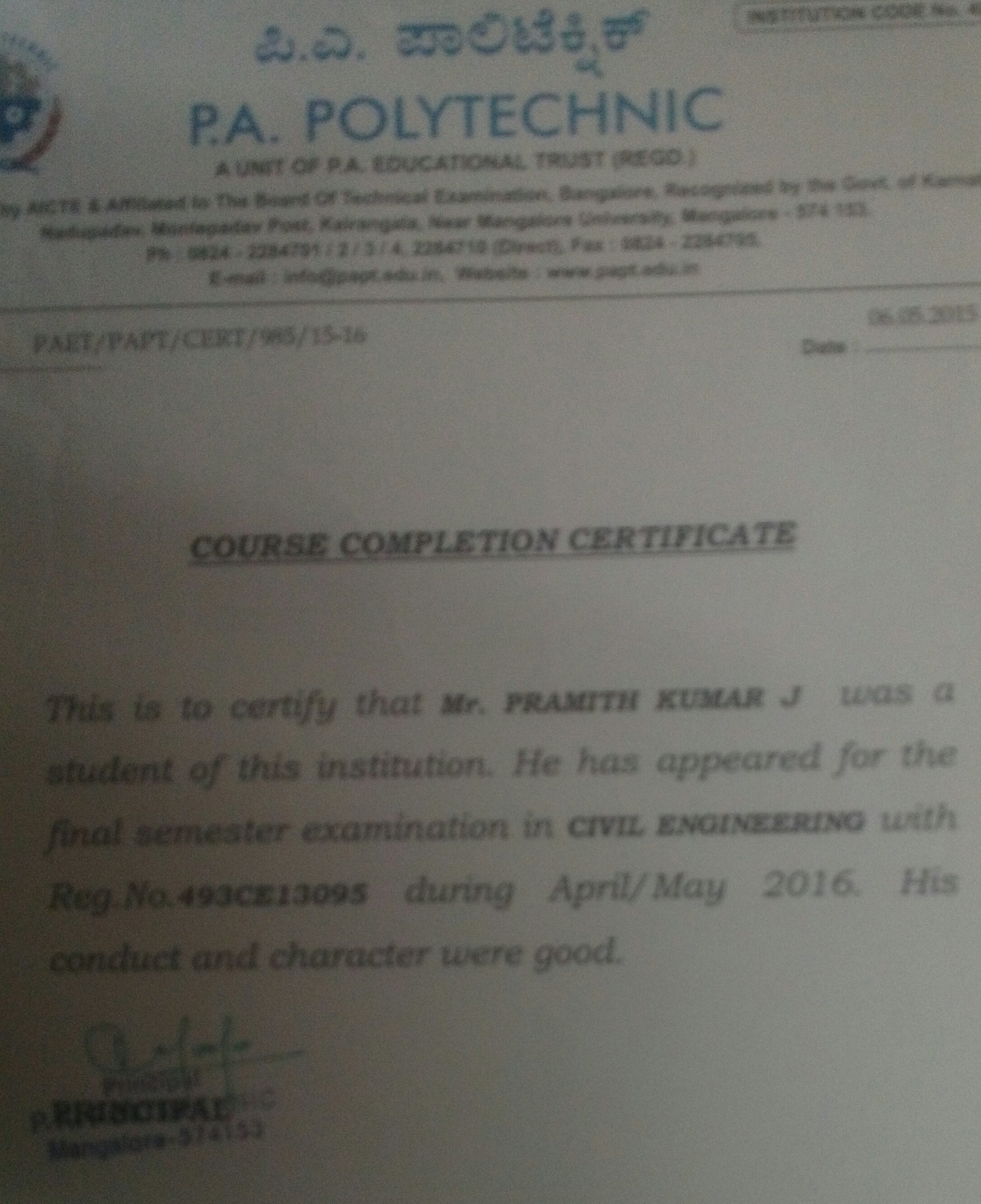 Pramith kumar j