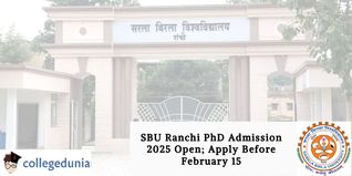 SBU Ranchi PhD Admission 2025 Open; Apply Before February 15