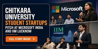 Chitkara University Student Startups Pitch at Microsoft India and IIM Lucknow