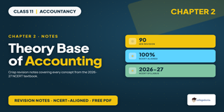 Theory Base of Accounting Class 11 Accountancy Notes 2026-27