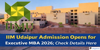 IIM Udaipur Admission Opens for Executive MBA 2026: Apply Now @iimu.ac.in