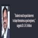 “Students must be good observers to shape themselves as good engineers,” suggests Dr. S. N. Sridhara