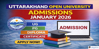 Uttarakhand Open University Begins Admission for January 2026 Session @uou.ac.in; Apply by January 31