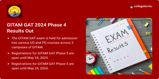 GITAM GAT 2024 Phase 4 Results Out @gat.gitam.edu; Phase 5 Registrations Open Now