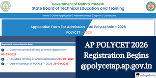 AP POLYCET 2026 Registration Begins @polycetap.ap.gov.in; Apply Before April 4