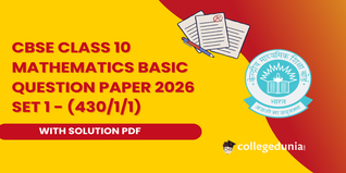 CBSE Class 10 Mathematics Basic Set 1 - (430/1/1) Question Paper 2026 with Solution PDF