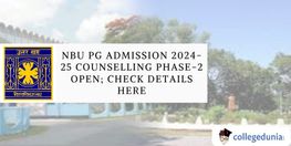 NBU PG Admission 2024 Counselling Phase 2 Open