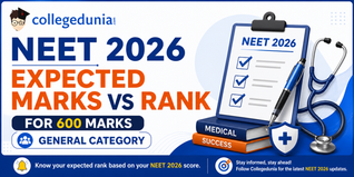 NEET 2026 Expected Marks vs Rank for 600 Marks : General Category