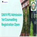 DAVV PG Admission 1st Counselling Registration Open; Apply till August 3, 2023