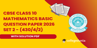 CBSE Class 10 Mathematics Basic Set 2 - (430/4/2) Question Paper 2026 with Solution PDF