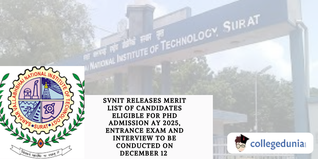 SVNIT Releases Merit List of Candidates Eligible for PhD Admission AY 2025, Entrance Exam And Interview To Be Conducted On December 12