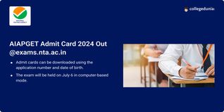 AIAPGET Admit Card 2024 Out @exams.nta.ac.in; Get Download Link Here