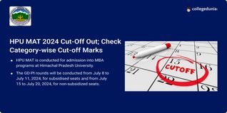 HPU MAT 2024 Cut-Off Released, Check Category-wise Cut-off Marks Here
