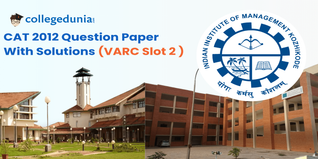 CAT 2012 VARC Slot 2 Question Paper(Available):Download Solutions with Answer Key