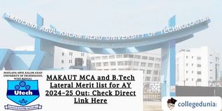 MAKAUT MCA and B.Tech Lateral Merit list for AY 2024-25 Out; Check Direct Link Here
