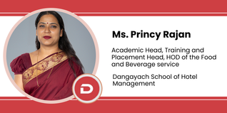 Dangayach School of Hotel Management, Academic Head, Training and Placement Head, HOD of the Food and Beverage service: Ms. Princy Rajan Interview