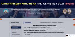 Avinashilingam University Doctoral Admission 2026 Open Check Here