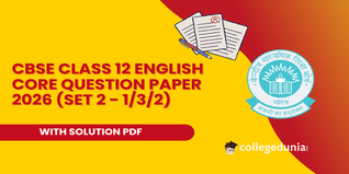 CBSE Class 12 English Core Set 2 - (1/3/2) Question Paper 2026 with Solution PDF