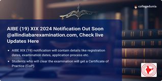 AIBE (19) XIX 2024 Notification Out Soon @allindiabarexamination.com, Check live Updates Here