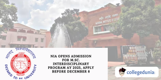 NIA Opens Admission for M.Sc. Interdisciplinary Program AY 2025, Apply Before December 8