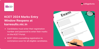 KCET 2024 Class 12th Marks Entry Link Reopens; Check Direct Link to Enter Marks