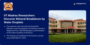 IIT Madras Researchers Discover Mineral Breakdown by Water Droplets; Check Details Here