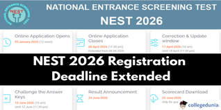 NEST 2026 Registration Deadline Extended to April 8; Exam Scheduled for June 6