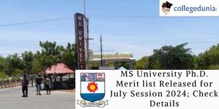 MS University Announces Updated Merit List for PhD English and Mathematics; Check Details Here