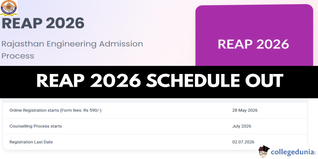 REAP Counselling Schedule 2026 Out; Registration to Begin from May 28