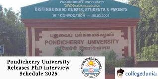 Pondicherry University Releases PhD Interview Schedule 2025; Check Interview Dates Here