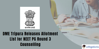 Tripura NEET PG Counselling: DME Announces Provisional Allotment Results for Round 3