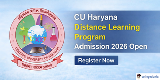CU Haryana Distance Learning Program Admission 2026 Open; Apply by March 30