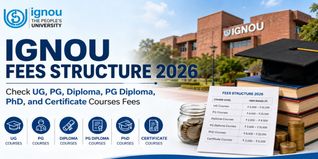 IGNOU Fees Structure 2026: Check UG, PG, Diploma, PG Diploma, PhD, and Certificate Courses Fees