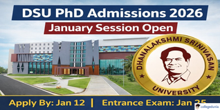 DSU Tiruchirappalli Begins PhD Admission For Session 2026; Apply Before January 12 @dsuniversity.ac.in