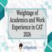 Weightage of Academics and Work Experience in CAT 2026: Profile Evaluation, Weightage & College-Wise Selection Criteria