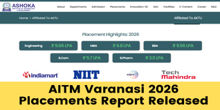AITM Placement Report 2026 Out;  Engineering, BBA Lead with INR 9.56 LPA Highest Package
