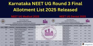 Karnataka NEET UG Round 3 Final Allotment List 2025 Released at cetonline.karnataka.gov.in, Check List Here