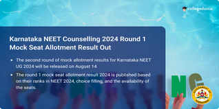 Karnataka NEET Counselling 2024 Round 1 Mock Seat Allotment Result Out @cetonline.karnataka.gov.in; Direct Link Here