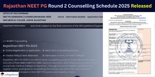Rajasthan NEET PG Round 2 Counselling Schedule 2025 Released at rajpneet2025.in; Check Complete Schedule Here