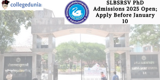 SLBSRSV PhD Admissions 2025 Open; Apply Before January 10