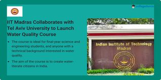 IIT Madras Collaborates with Tel Aviv University to Launch Water Quality Course; Check Details Here