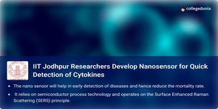 IIT Jodhpur Researchers Develop Nanosensor for Quick Detection of Cytokines