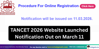 TANCET 2026 Website Launched; Notification to be Released on March 11