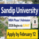 Sandip University MBA Phase 1 Admission 2026 Begins via SUMAT @lp.sandipuniversity.edu.in; Apply by February 12