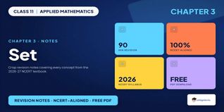 Class 11 Applied Mathematics Chapter 3 Set Notes 2026-27